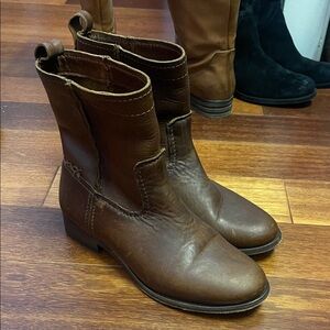 Frye Brown Leather Ankle Boots